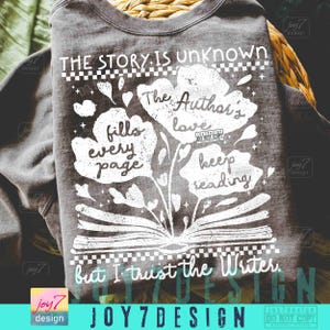 The Story Is Unknown But I Trust The Writer PNG Retro Christian Faith Religious Png Fopral Bible verse Png Jesus Prayer Checker Png ORIGINAL image 4