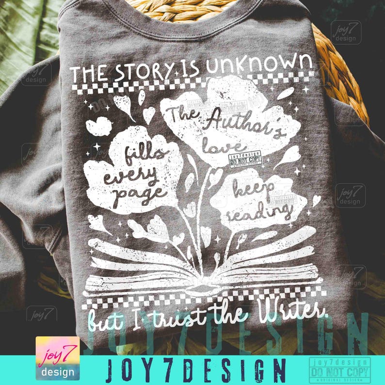 The Story Is Unknown But I Trust The Writer PNG Retro Christian Faith Religious Png Fopral Bible verse Png Jesus Prayer Checker Png ORIGINAL image 4