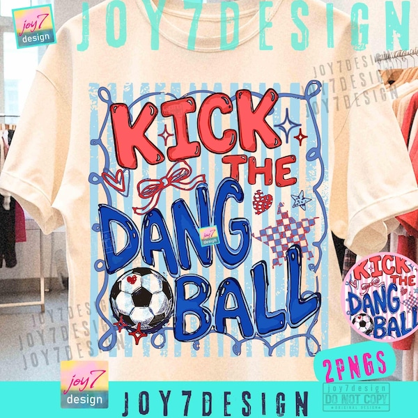 Camiseta imprimible original de fútbol con diseño de rayas y patea la pelota. PNG. Divertido día del partido.