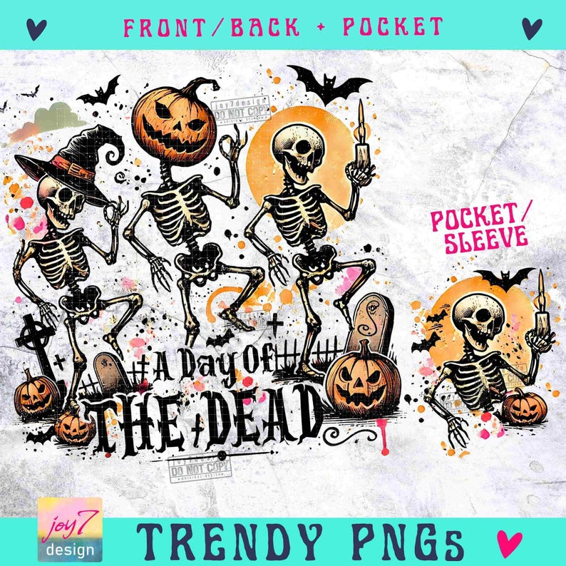 Lustiges tanzendes Skelett PNG, Tag der Toten, Halloween (Digitaler Download) Bild 2