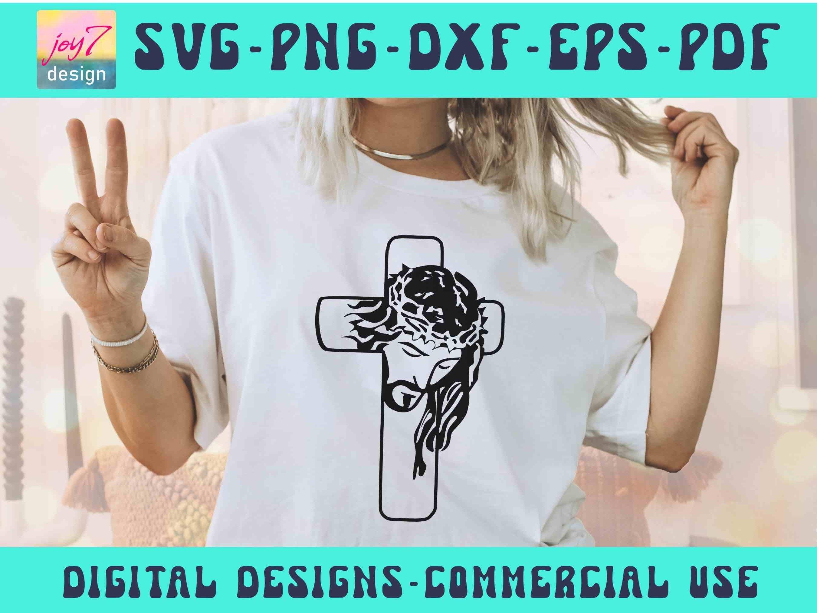 Jesus Cross SVG PNG, Jesus Cut File, Crucifix Svg, Christian Cross Svg ...
