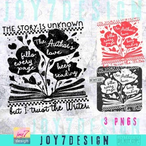 The Story Is Unknown But I Trust The Writer PNG Retro Christian Faith Religious Png Fopral Bible verse Png Jesus Prayer Checker Png ORIGINAL image 2