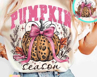 Pumpkin season PNG Pumpkin Cheetah Coquette Fall Shirt Png Pink Fall Pumpkin vibes Trendy Fall Png Autumn Vintage design Funny Fall ORIGINAL
