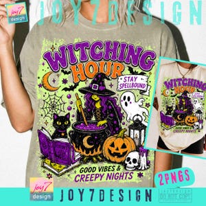 Witchy Halloween preppy grappige herfst Witching Hour grappig gestreept shirt Halloween-liefhebber ORIGINEEL ontwerp