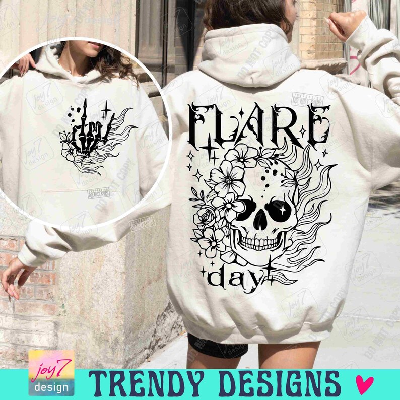 Día de la llamarada SVG PNG Enfermedad crónica Conciencia de la salud Flor Calavera Png Dolor crónico Síndrome de Ehlers-Danlos Esqueleto Spoonie camisa Svg ORIGINAL imagen 5