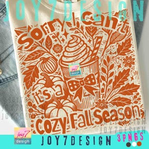 Sorry I Cant Its a Cozy Fall Season PNG Retro Fall Coquette Png Pumpkin Spice Fall Humor Trendy Fall shirt design Cozy Seazon quote ORIGINAL image 1