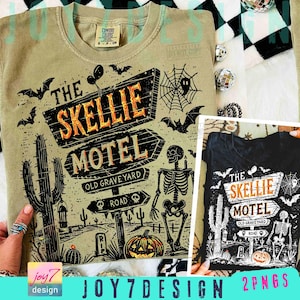 Skellie Motel Funny Halloween PNG Funny Skeleton Halloween Fall Png Halloween Humor Vintage design Png Trendy Halloween shirt Png ORIGINAL image 1