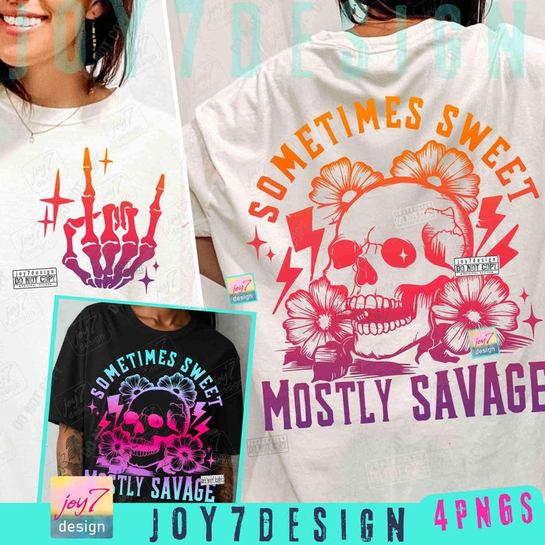 Savage Snarky Skull Sarcasm PNG Sarcastic skeleton design Sweet Mostly Savage Trendy Womens Attitude Floral Skull Funny Quote Png ORIGINAL image 1