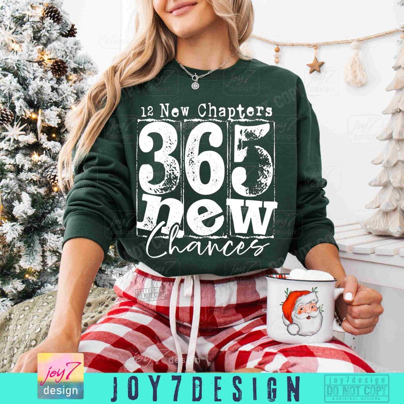 Happy New Years 12 New Chapters 365 New Chances PNG Simple New Years Png New Year Sublimation Png Trendy Retro New Years Eve Shirt ORIGINAL image 5