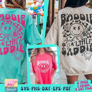 Baddie SVG PNG Saddie Baddie Funny Sarcastic Svg Petty Svg Positive Quote Svg Girls shirts Png Back and Front Svg Funny Quote Sublimation image 1