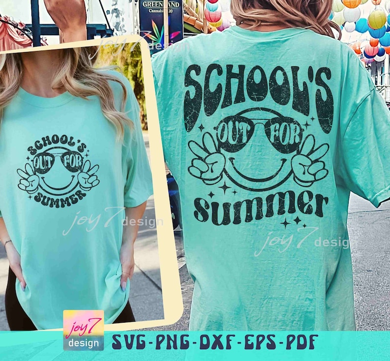 La scuola è finita per l'estate SVG PNG Insegnante Estate Svg Ultimo giorno di scuola Svg Ciao vacanze estive Svg Insegnante Vacanze estive Sublimazione estiva immagine 6