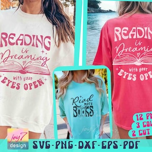 Reading SVG PNG Read more books Svg Book Quote Svg Reading Svg Teacher Positive Svg Book Lover Svg Png Read Readers Svg Reading Sublimation
