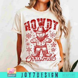 Howdy Christmas PNG Western Gingerbread Man Cowboy Png Retro Western Cowgirl Vintage Xmas Cute Winter holidays Trendy Country Png ORIGINAL image 6
