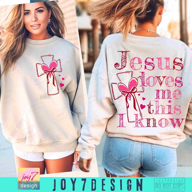 Jesus Loves Me This I Know PNG Retro Jesus Coquette Christian Valentines Png Christian VDay Bible verse Love Jesus shirt Png Faith ORIGINAL image 4