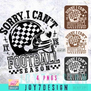 Sorry I Can't It Is Football Season PNG Trendy Football shirt Funny Football Mom Png Retro Checker Football design Trendy Football ORIGINAL image 2