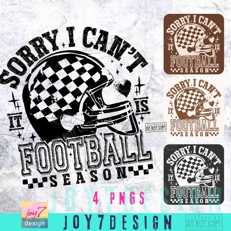Sorry I Can't It Is Football Season PNG Trendy Football shirt Funny Football Mom Png Retro Checker Football design Trendy Football ORIGINAL image 2