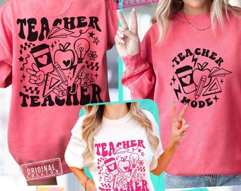Professeur rétro SVG PNG professeur rétro SVG professeur à la mode chemise SVG éducateur SVG école png tendance sublimation enseigner coupe fichier Original