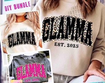 Glamma Leopard PNG Trendy Est Oma Shirt Geparden Design Muttertag ORIGINAL (Digitaler Download)