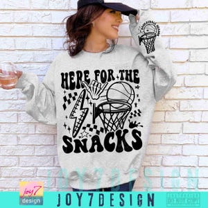 Basketball Season Here For The Snacks Funny PNG SVG Basketball Svg Basketball Game Day Basketball Quote Svg Retro Basketball Team ORIGINAL image 6