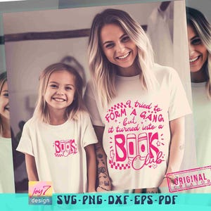 Book Club SVG PNG Funny Book Svg Retro Book Png Book lover Svg Book Shirt Svg Book Quotes Svg Booktrovert Retro Teacher Librarian Original image 4