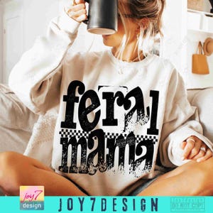 Wilde Mama PNG Lustige Mama Png Sassy Sarkastische Mama Shirt Png Trendy Mama retro design Distressed Retro Kariert lustig Muttertag ORIGINAL Bild 5