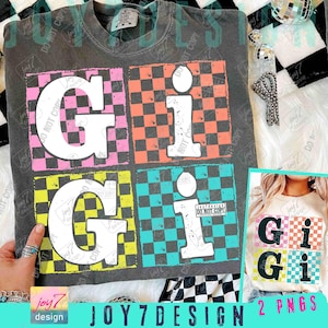Checkered Gigi PNG Retro Gigi Png Funny Gigi Grandma design Png Trendy Gigi shirt Png Mothers Day Checker Retro Png Grandma Gift PngORIGINAL