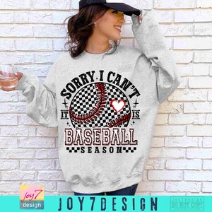 Sorry I Can't It's Baseball Season PNG Retro Checkered Baseball Png Baseball Game Day shirt Baseball Mom Png Trendy Baseball Team ORIGINAL image 4