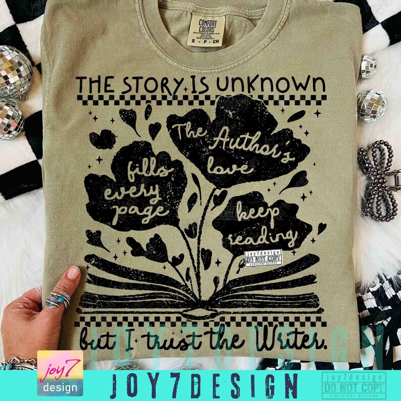 The Story Is Unknown But I Trust The Writer PNG Retro Christian Faith Religious Png Fopral Bible verse Png Jesus Prayer Checker Png ORIGINAL image 5