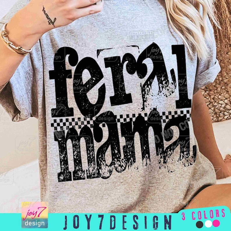 Wilde Mama PNG Lustige Mama Png Sassy Sarkastische Mama Shirt Png Trendy Mama retro design Distressed Retro Kariert lustig Muttertag ORIGINAL Bild 1