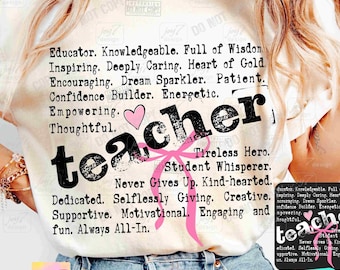 Teacher Words PNG Coquette Teacher Png Teaching Png Teacher Appreciation Png Retro Teacher shirt Png School png Teacher design ORIGINAL