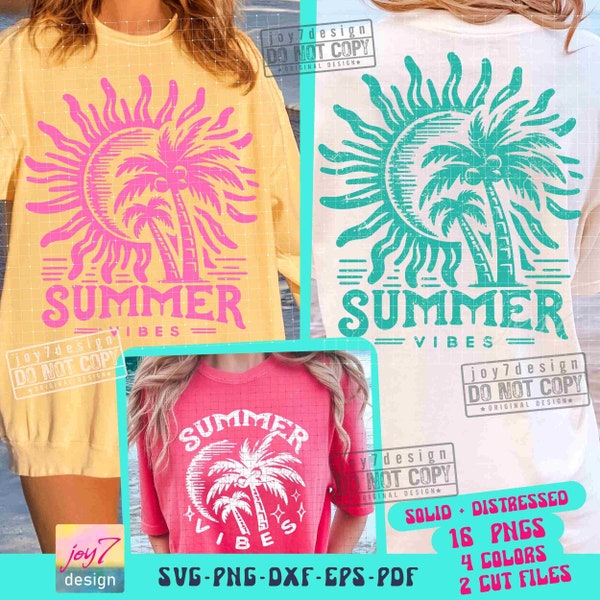 Retro Summer Vibes SVG PNG Sommer shirt svg Sommer Png Beach vibes svg Sommerpause svg cut File Beach Shirt Sublimation Front Back ORIGINAL