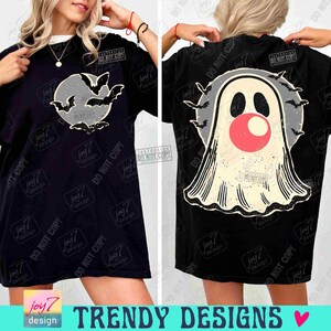Retro Geist bläst Blase PNG Preppy Geist Groovy Halloween Png Groovy Geist Girly Halloween Png Trending Lustiger Geist Retro Png ORIGINAL Bild 3
