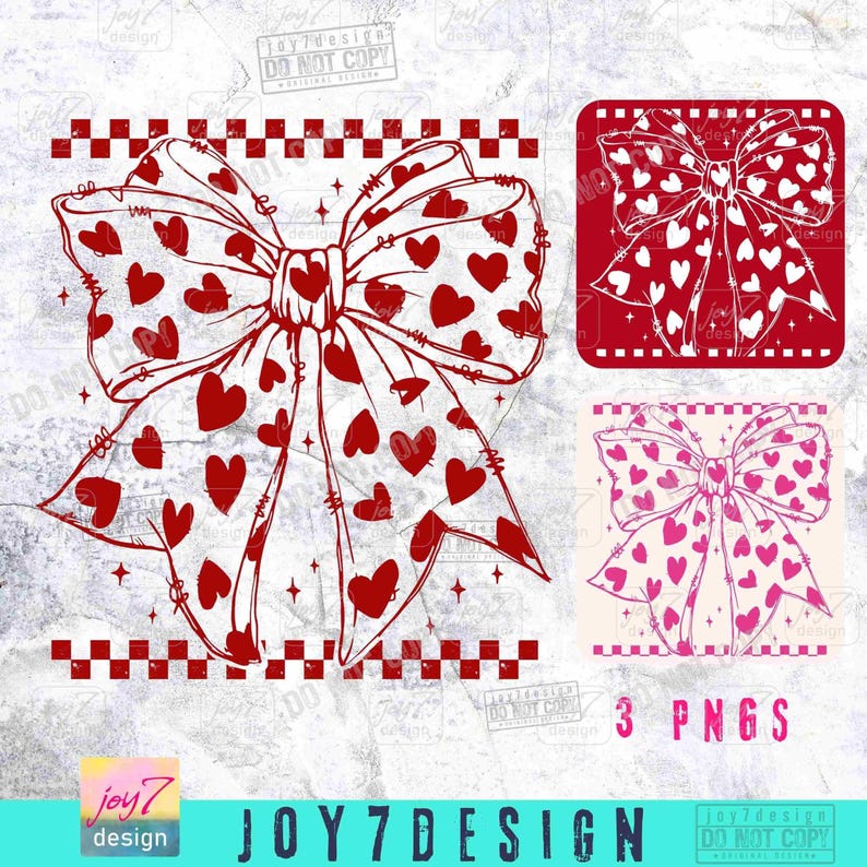 Coquette Bow Heart PNG Retro Valentine shirt design Png Valentine Bow Girly Valentine Gift Heart Love Png Valentine Checker Png VDayORIGINAL image 2