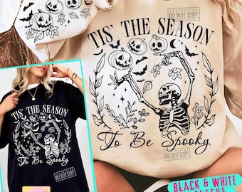 Tis The Season To Be Spooky PNG SVG Funny Halloween Skeleton Svg Spooky season Pumpkin Face Bat Funny Fall Png Retro Halloween Png ORIGINAL
