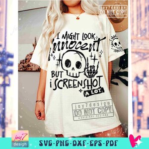 I Might Look Innocent Sarcastic SVG PNG Funny Adult Humor Skeleton Svg Sarcasm Png Snarky Png Retro Sublimation Skull Svg Cut Files ORIGINAL image 4