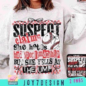 Suspect Claims Baseball PNG Funny Baseball Game Day Baseball Retro Checkered Png Baseball Shirt Design Trendy Baseball Game Day Png ORIGINAL