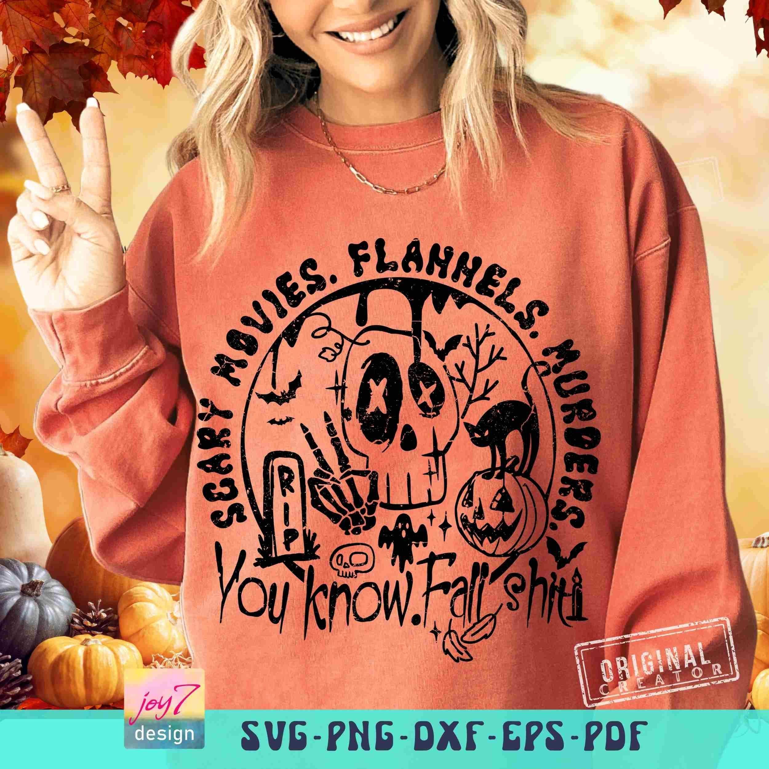 Funny Fall Scary Movies SVG PNG Spooky Season Horror Movies Funny ...