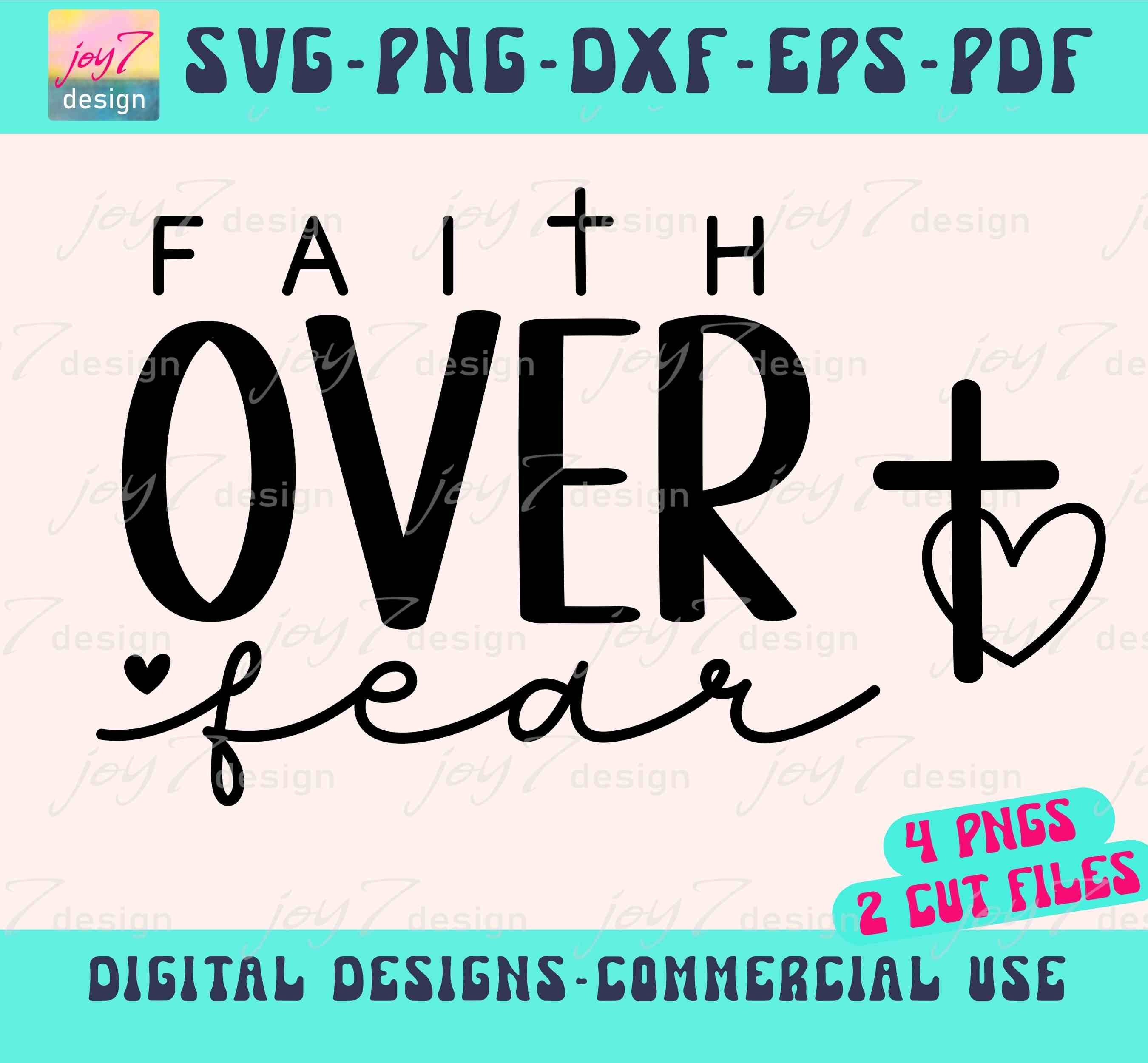 Faith Over Fear SVG PNG Faith Svg Cross Svg Cross in Heart - Etsy Canada