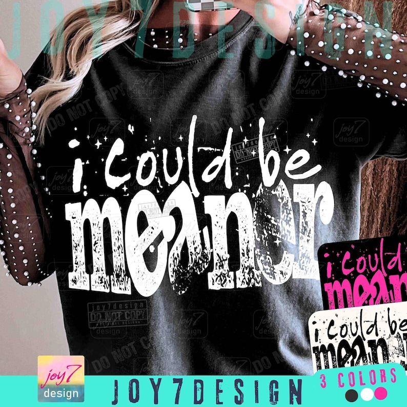 I Could Be Meaner Sarcasm Funny PNG Mean Friend Snarky Png Funny Meme Png Trendy Sassy Funny Spicy Attitude Adult Humor Rude Png ORIGINAL image 1