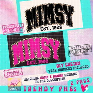 Mimsy PNG Grandma Shirt Png Grandma Png Gift for Grandma Trendy Mom ...