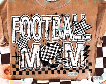Karierte Fußball Mutter PNG Trendige Fußball Mutter Retro-Shirt Design Lustige Fußball Mutter Png Retro Dame Fußballfan Png Baller Mutter ORIGINAL