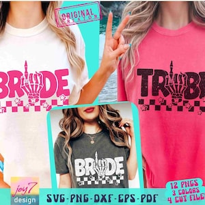 Bride Tribe SVG PNG Retro Bride Skeleton Bride Ring Svg Bride Shirt Svg Retro Bachelorette Svg Bride Cricut Bride Sublimation Bundl Original