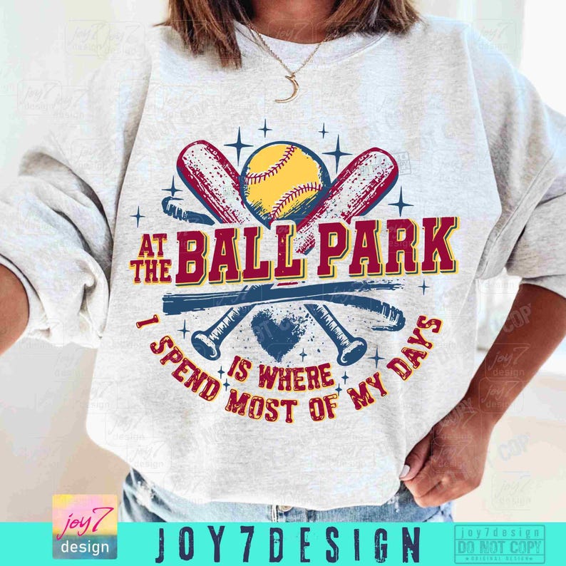 Softball At The Ballpark Is Where I Spend Most of My Days PNG Retro Softball Game Day Mom Png Softball Team Png Softball Shirt Png ORIGINAL image 4