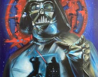 Tela dipinta a mano di Darth Vader