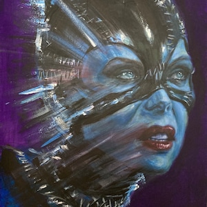 Catwoman hand painted canvas