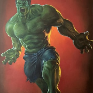 The Hulk hand painted canvas