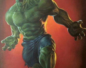 The Hulk hand painted canvas