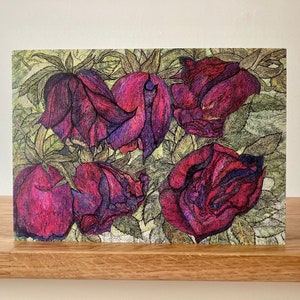 Fading Roses Greetings Card