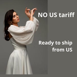 Chiffon Bishop Wedding Sleeves: Detachable Lantern Sleeves