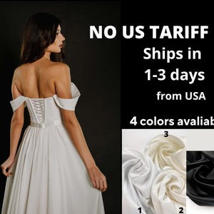Detachable Satin Wedding Dress Straps: Off-Shoulder Bridal Sleeves